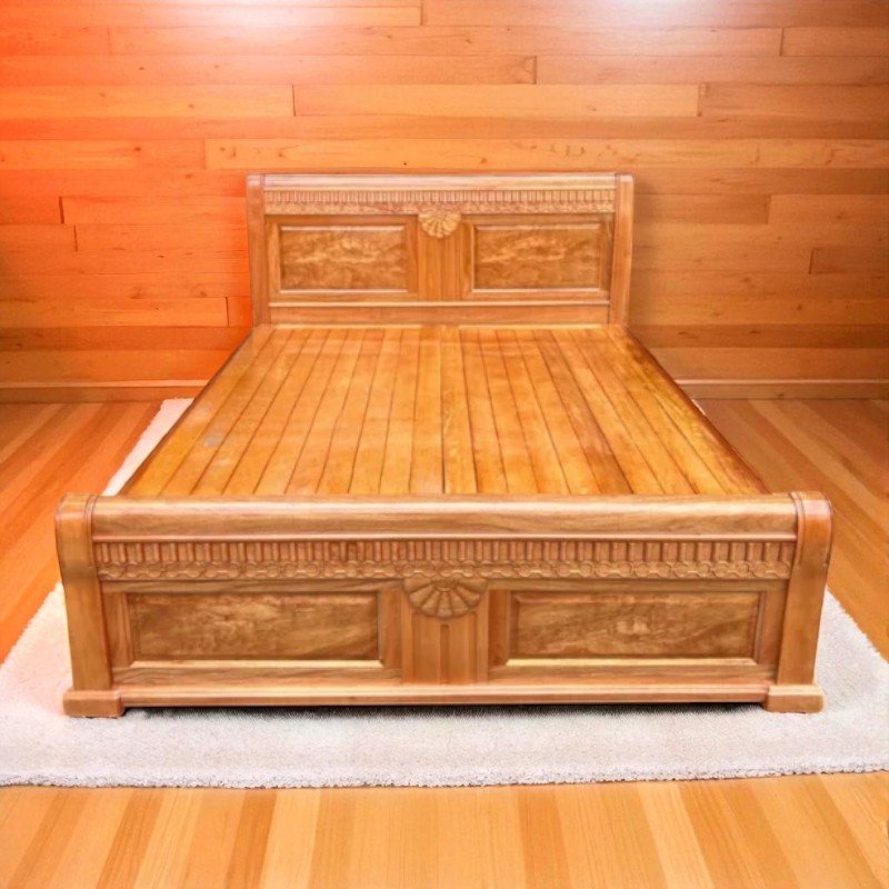 Giường gỗ đinh hương vạt phản bền chắc giá tốt