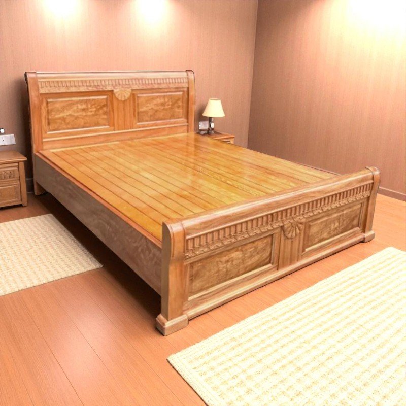 Giường gỗ đinh hương vạt phản bền chắc giá tốt