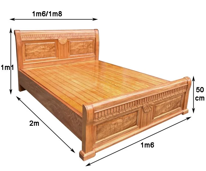 Giường gỗ đinh hương vạt phản bền chắc giá tốt