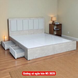 Giường ngủ gỗ công nghiệp có ngăn kéo