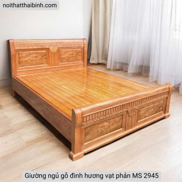 Giường ngủ gỗ đinh hương vạt phản MS 2945