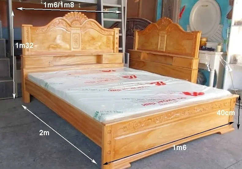 Giường ngủ gỗ gõ đỏ cao cấp