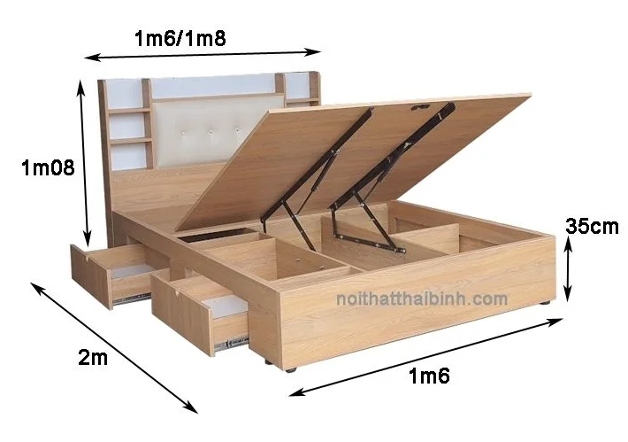 Giường ngủ vạt nâng thông minh