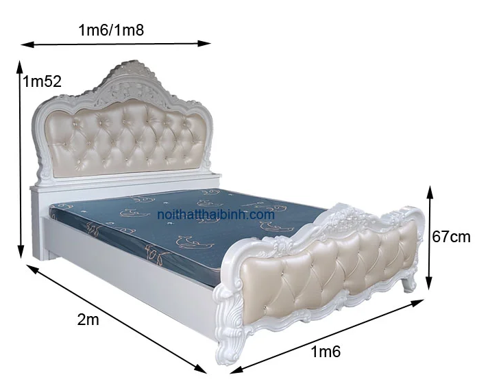 Giường ngủ tân cổ điển cao cấp Giường ngủ tân cổ điển cao cấp