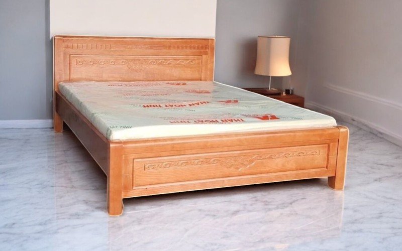 6 mẫu giường ngủ gỗ sồi tại TPHCM bền đẹp
