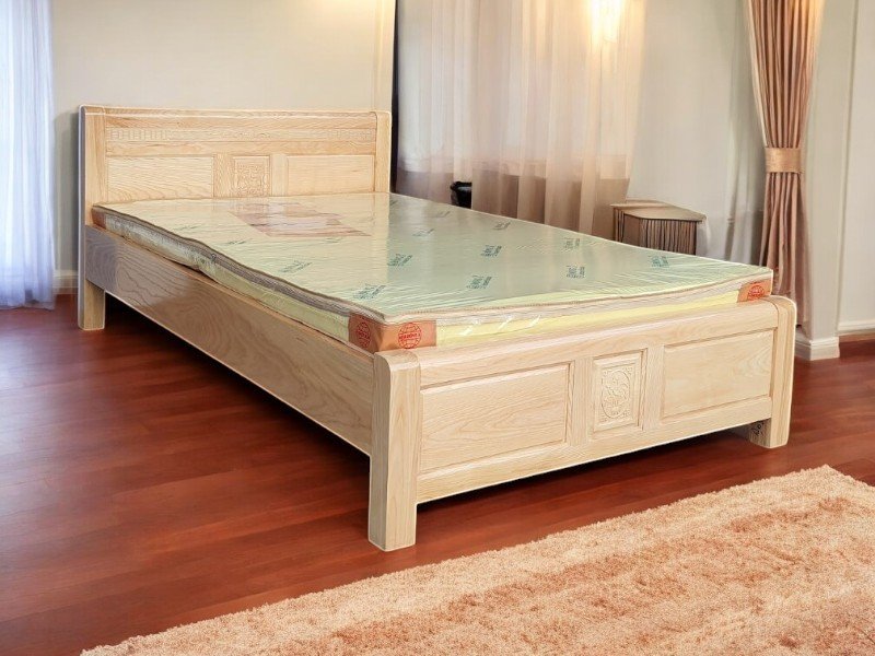 6 mẫu giường gỗ tự nhiên đẹp phù hợp mọi không gian