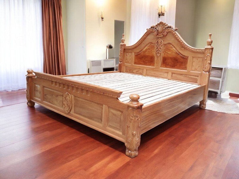 6 mẫu giường gỗ tự nhiên đẹp phù hợp mọi không gian