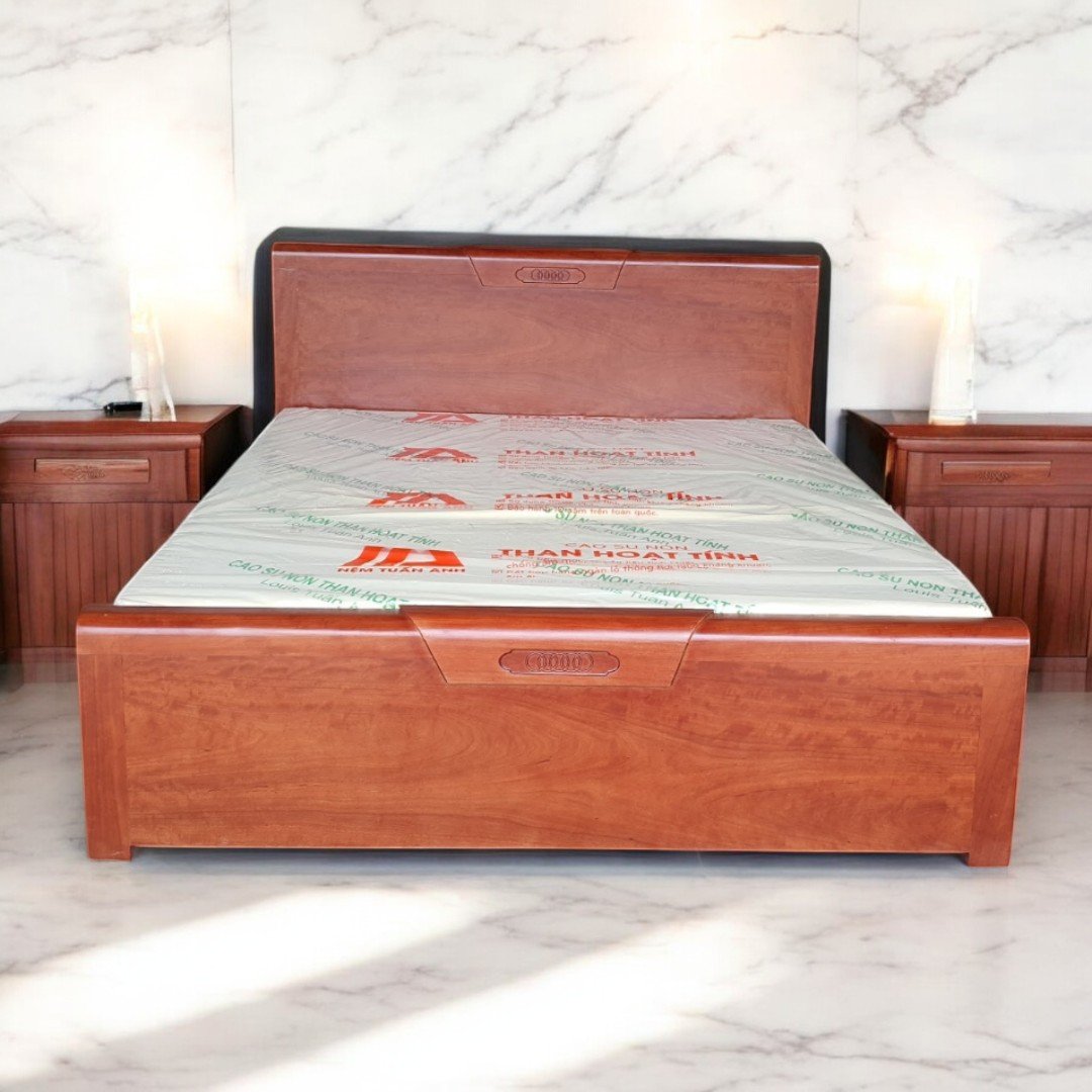 10 mẫu giường ngủ gỗ tự nhiên cao cấp TPHCM