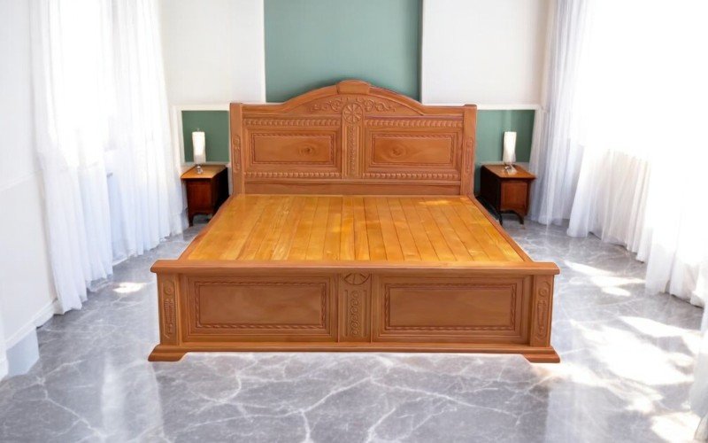 Mẫu giường gỗ đơn giản đẹp tại TPHCM