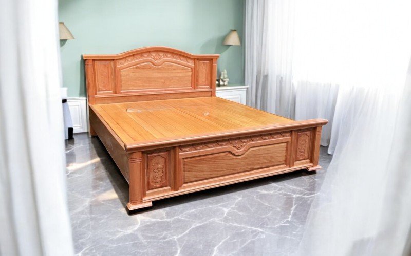 Mẫu giường gỗ đơn giản đẹp tại TPHCM