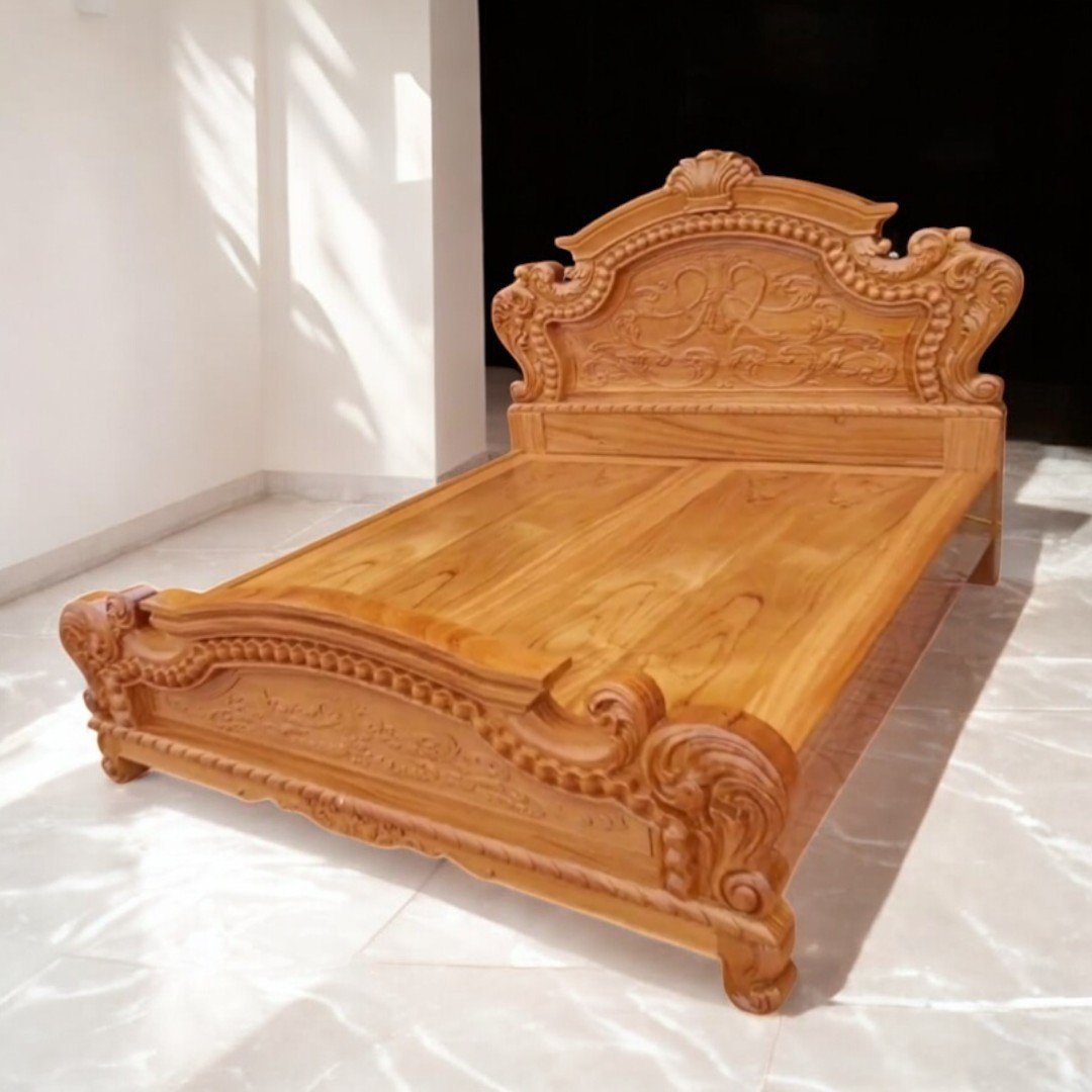 10 mẫu giường gỗ sồi bền đẹp sang trọng đáng mua nhất