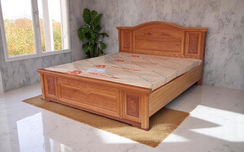 Giường gỗ xoan đào