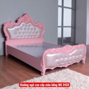 Giường ngủ công chúa màu hồng