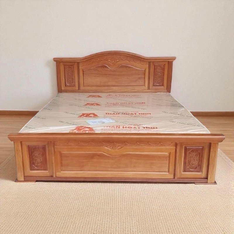 Giường ngủ gỗ đinh hương tự nhiên