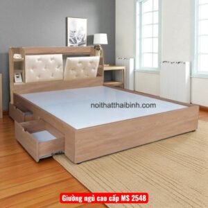 Giường ngủ gỗ mdf có hộc kéo