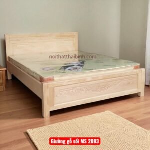 Giường ngủ gỗ sồi tự nhiên cao cấp