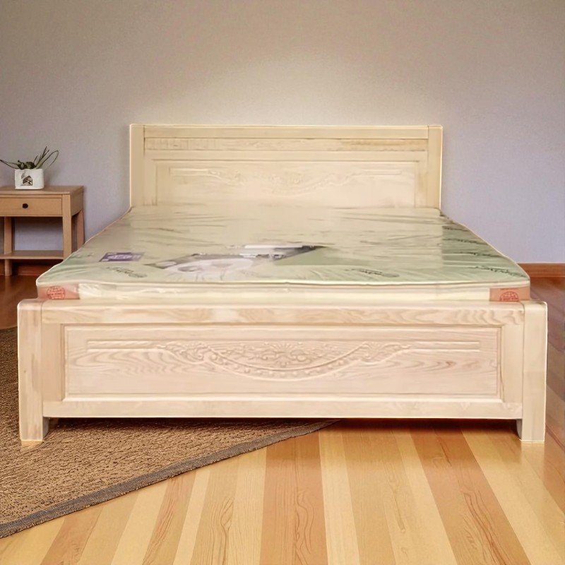 Giường ngủ gỗ sồi tự nhiên cao cấp