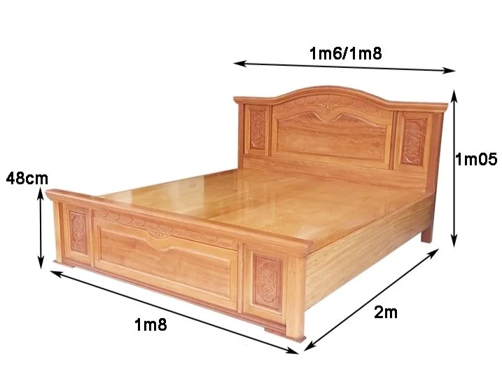 Giường ngủ gỗ Đinh Hương tự nhiên