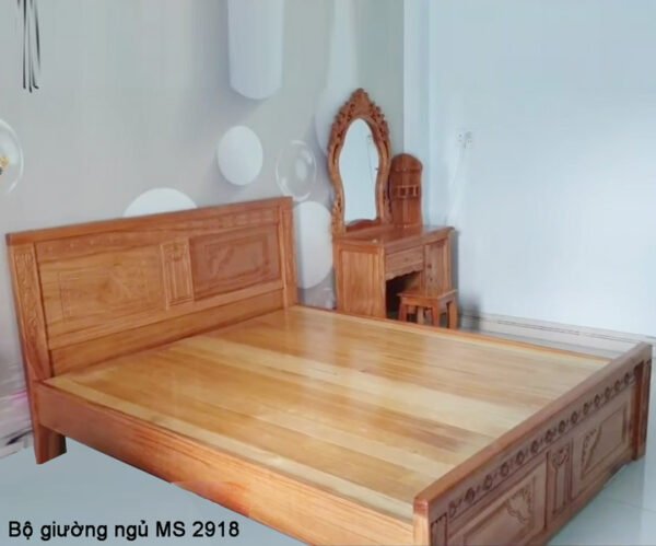 Bộ giường ngủ bàn trang điểm gỗ MS 2918