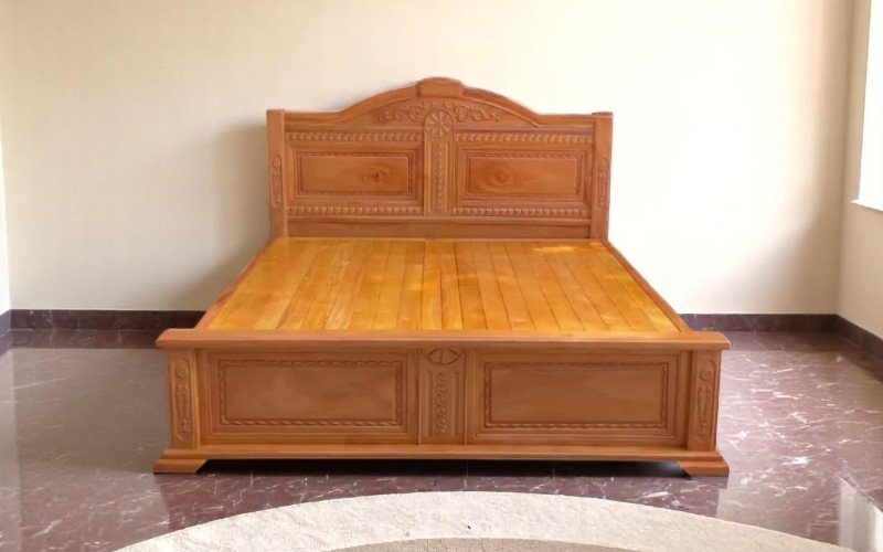 Giá giường gỗ xoan đào 1m8x2m