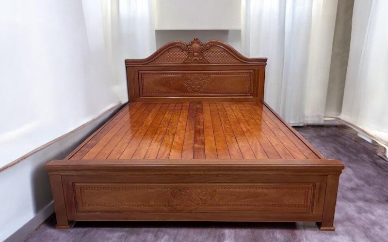 Giường gỗ đơn giản giá rẻ đẹp chất lượng tốt