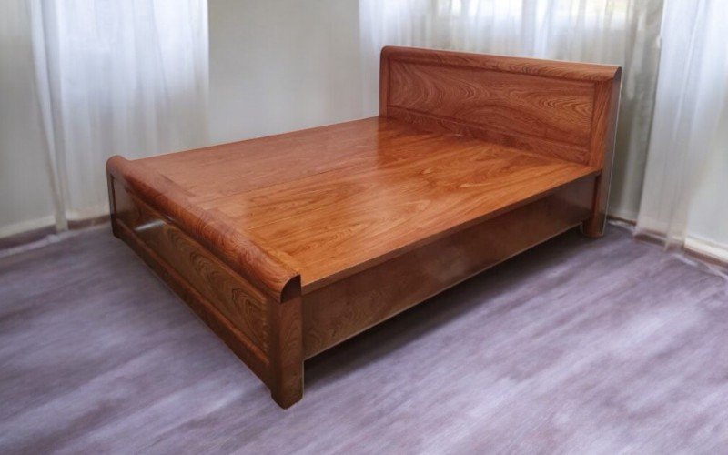 Giường gỗ tự nhiên hiện đại đẹp sang trọng tiện nghi