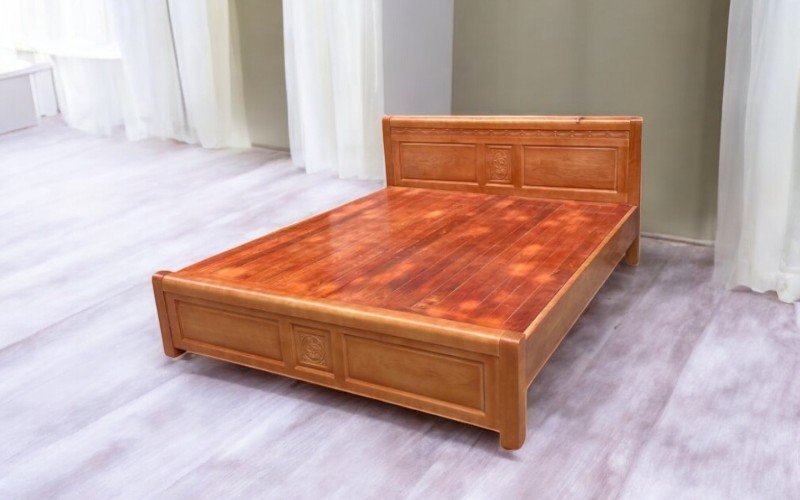 Giường gỗ tự nhiên hiện đại đẹp sang trọng tiện nghi