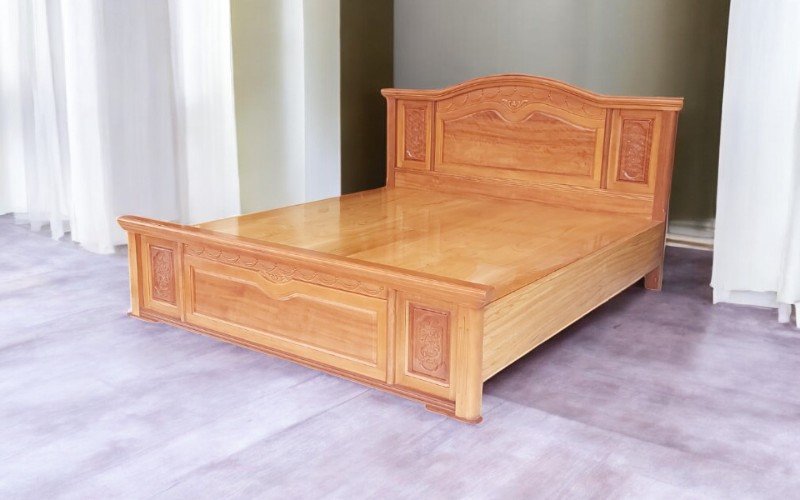 Giường gỗ tự nhiên hiện đại đẹp sang trọng tiện nghi
