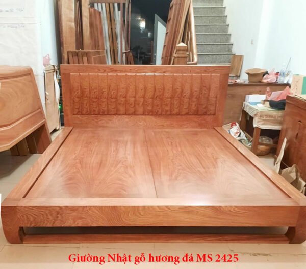 Giường Nhật gỗ hương đá MS 2425