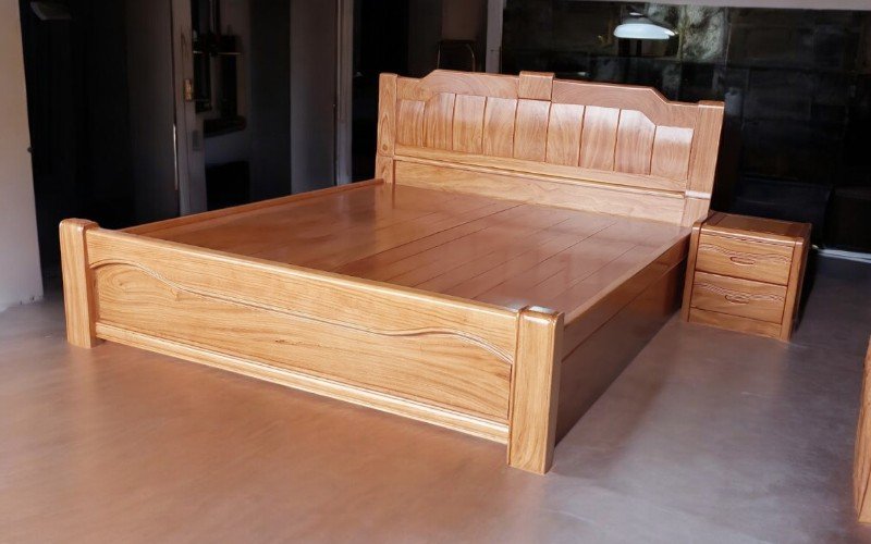 Mẫu giường gỗ đẹp tại quận 9 sang trọng tinh tế