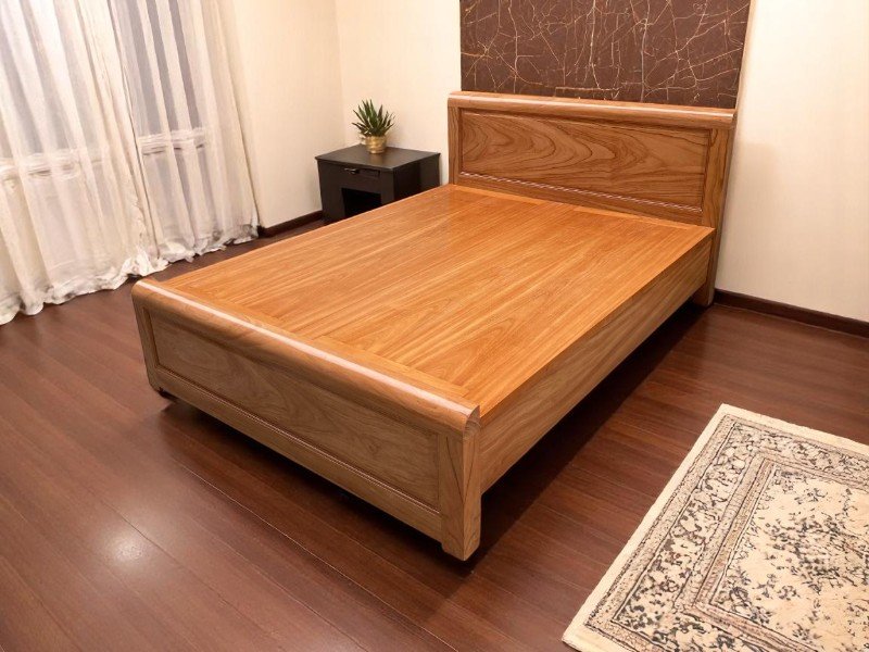 Mẫu giường gỗ đơn giản đẹp