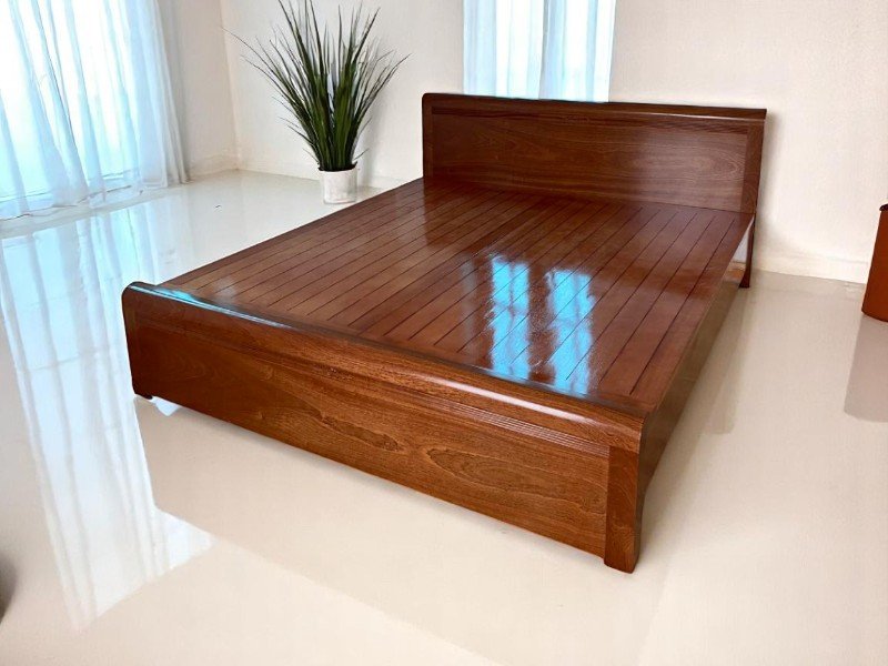 Mẫu giường gỗ đơn giản đẹp