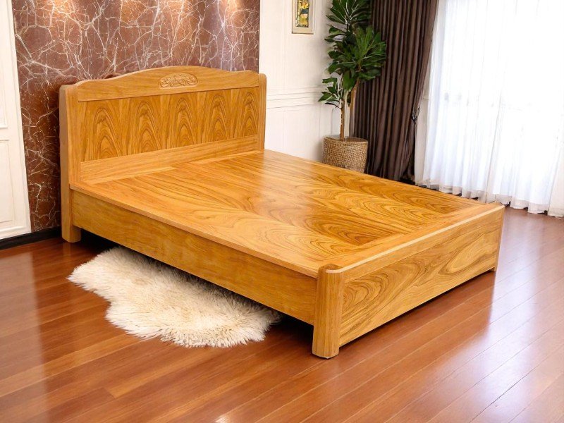 Mẫu giường gỗ đơn giản đẹp