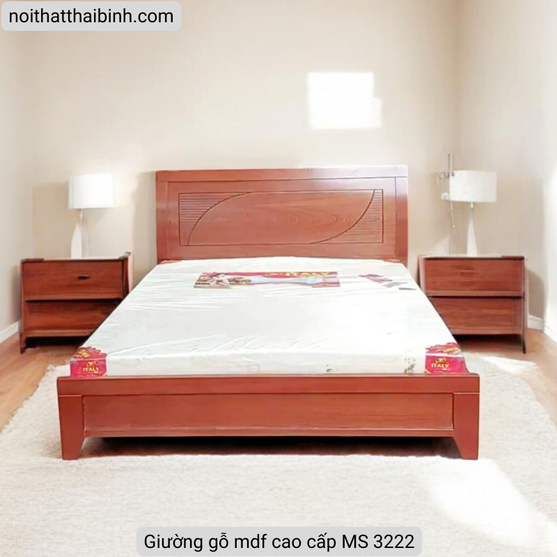Giường gỗ mdf cao cấp MS 3222 - Ảnh 5