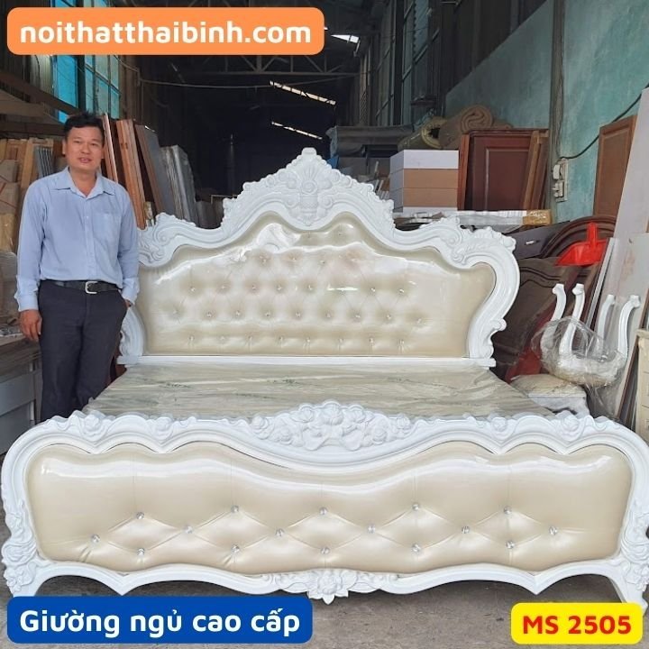Giường ngủ tân cổ điển cao cấp MS 2505 - Ảnh 3