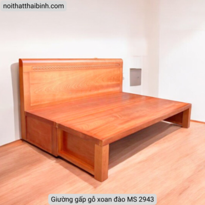 Alternative view of Giường gấp gỗ xoan đào MS 2943