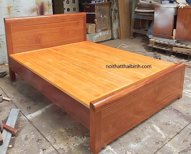 Giường gỗ tự nhiên cao cấp MS 9874 - Ảnh 4