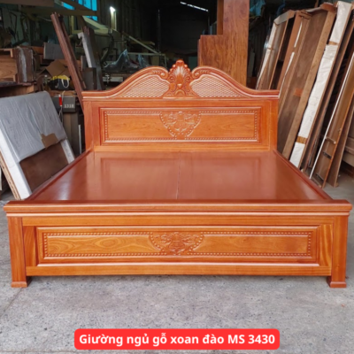 Giường ngủ gỗ xoan đào MS 3430
