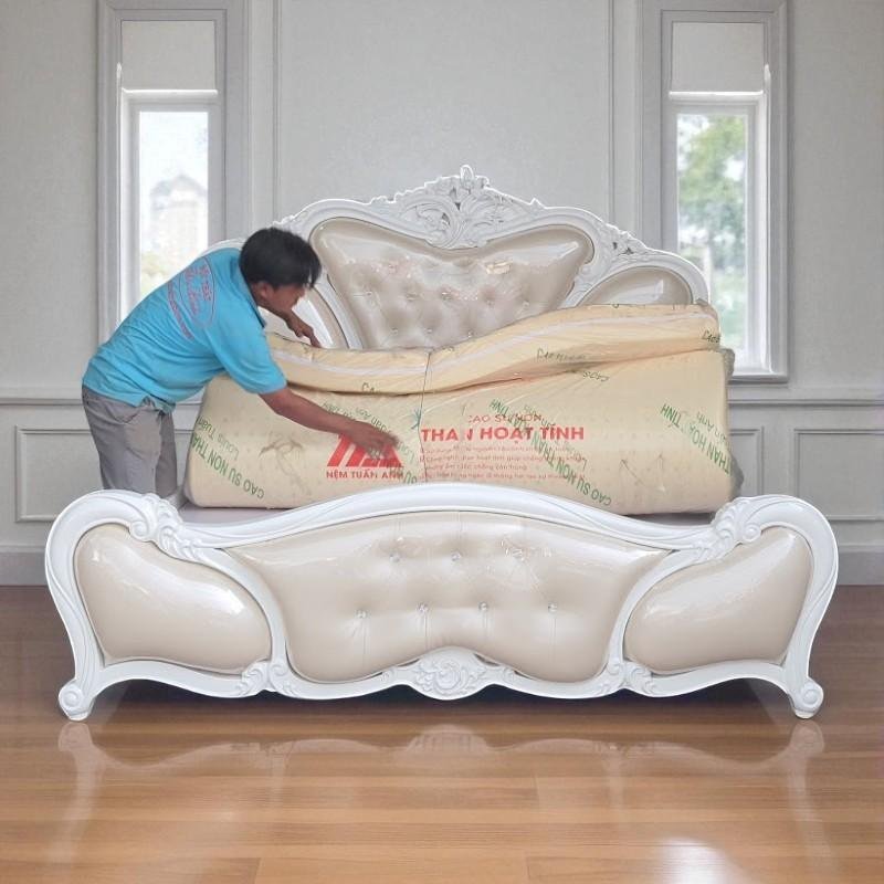 Giường ngủ tân cổ điển MS 2597 - Ảnh 4