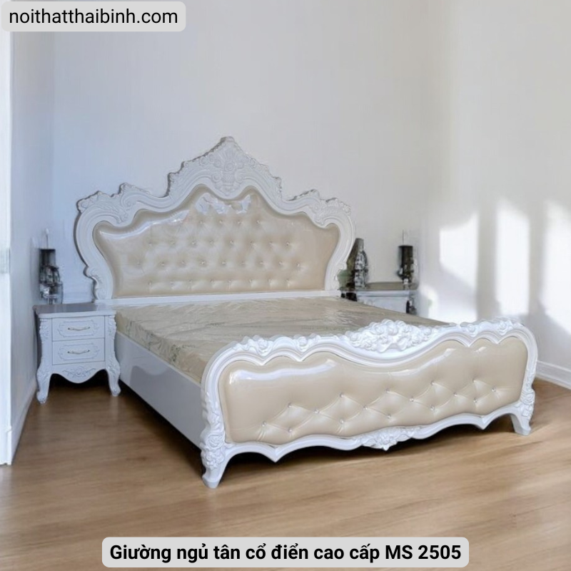 Giường ngủ tân cổ điển cao cấp MS 2505
