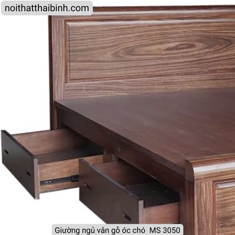 Giường gỗ tự nhiên cao cấp MS 3050 - Ảnh 2