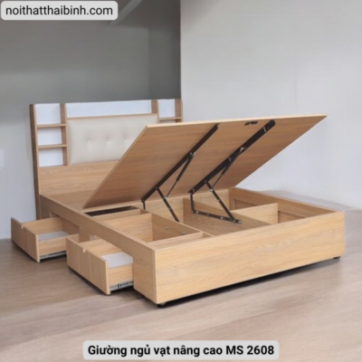 Alternative view of Giường ngủ vạt nâng cao MS 2608