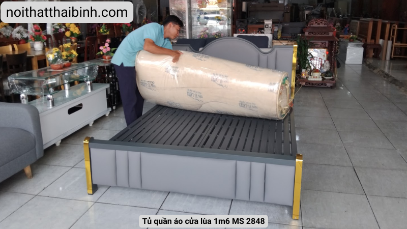 Giường sắt 1m6 MS 3228 - Ảnh 7