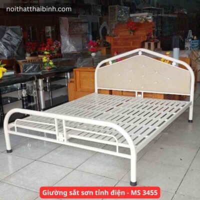 Giường sắt sơn tỉnh điện cao cấp