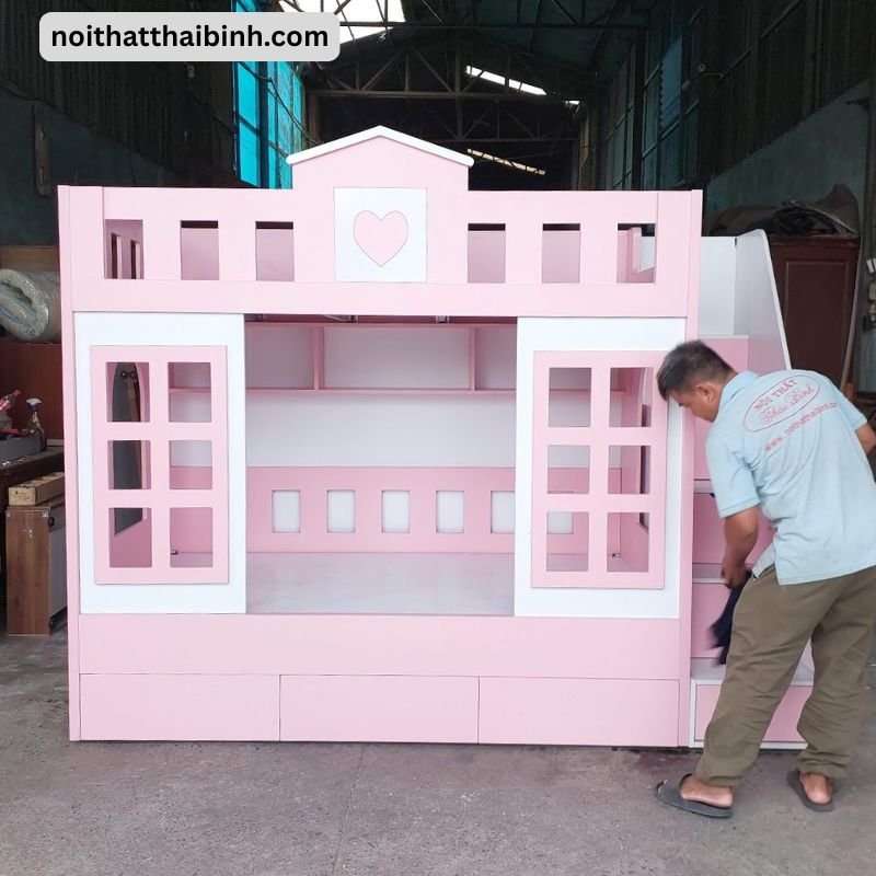 Giường tầng trẻ em hình ngôi nhà MS 3491 - Sự lựa chọn hoàn hảo cho bé yêu