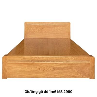 Giường gõ đỏ 1m6 MS 2990