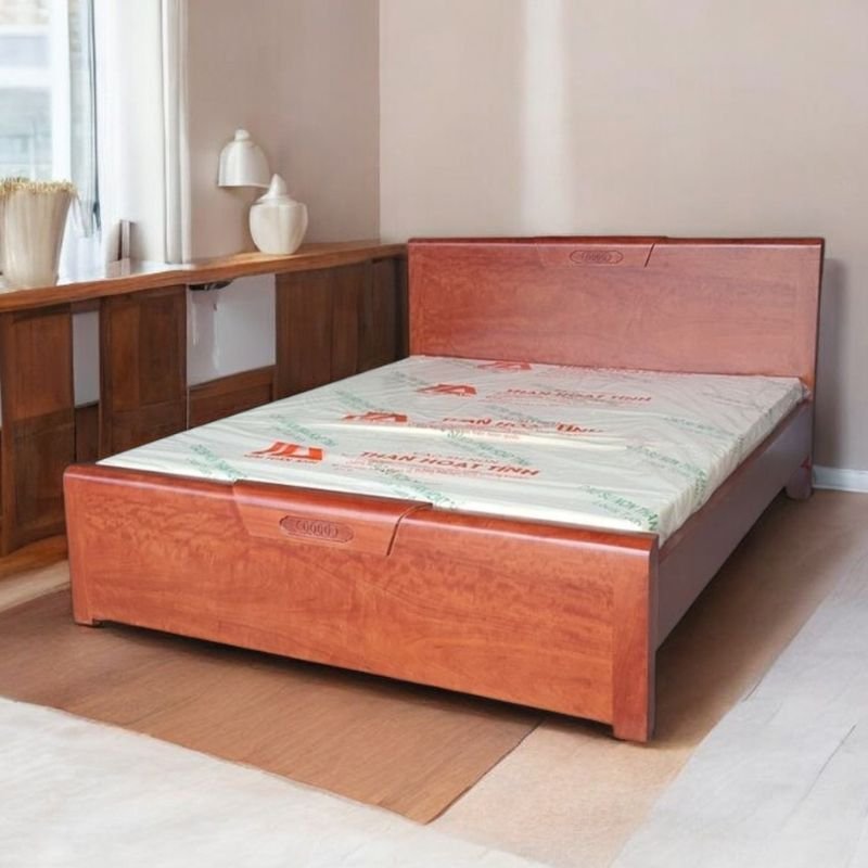 Giường ngủ làm từ gỗ tự nhiên MS 2787 - Ảnh 5