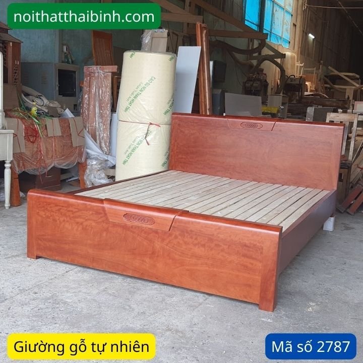 Giường ngủ làm từ gỗ tự nhiên MS 2787 - Ảnh 2