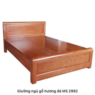 Giường ngủ gỗ tự nhiên vân hương đá vạt phản MS 2992