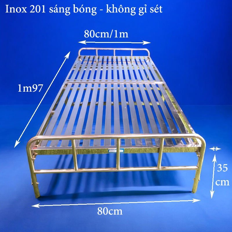 Giường xếp inox | Kích thước 1m2 MS 3479 - Ảnh 4